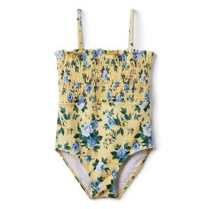 Janie & Jack Smocked Floral One Piece Bathing Suit